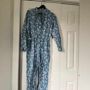 Old Navy Light Blue Floral Shirt